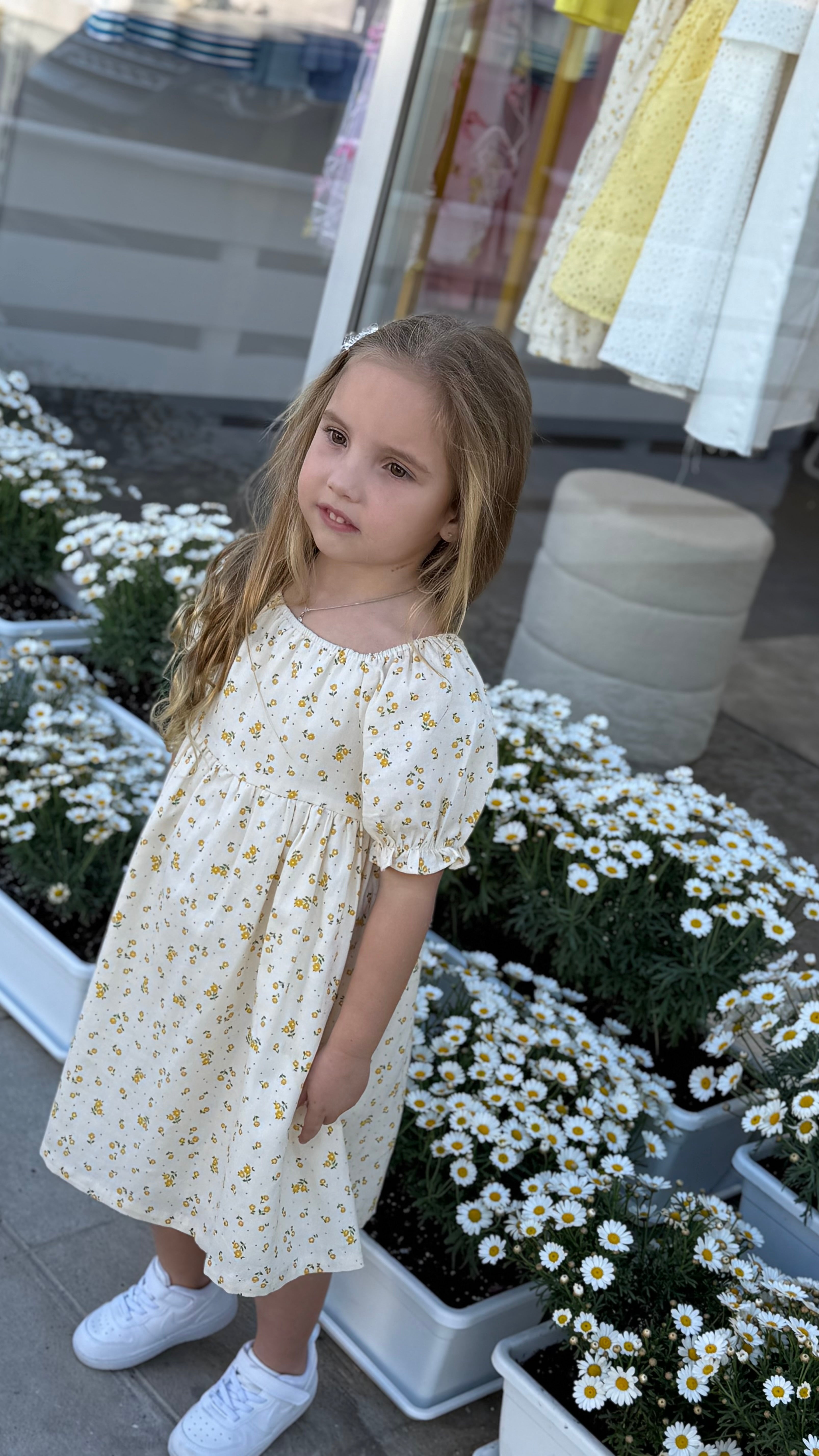 Cotton dress with flowers