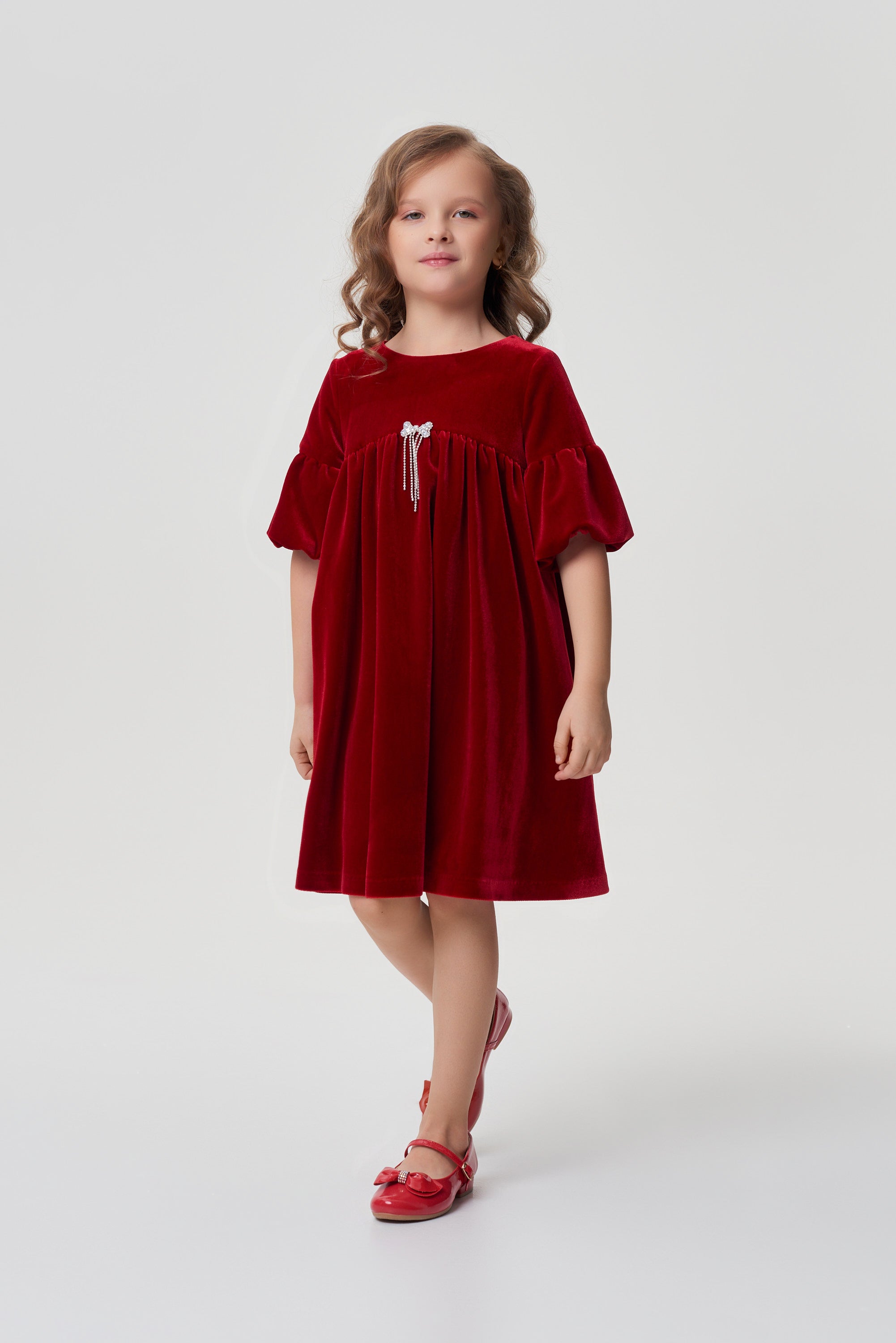 Velvet dress for girls