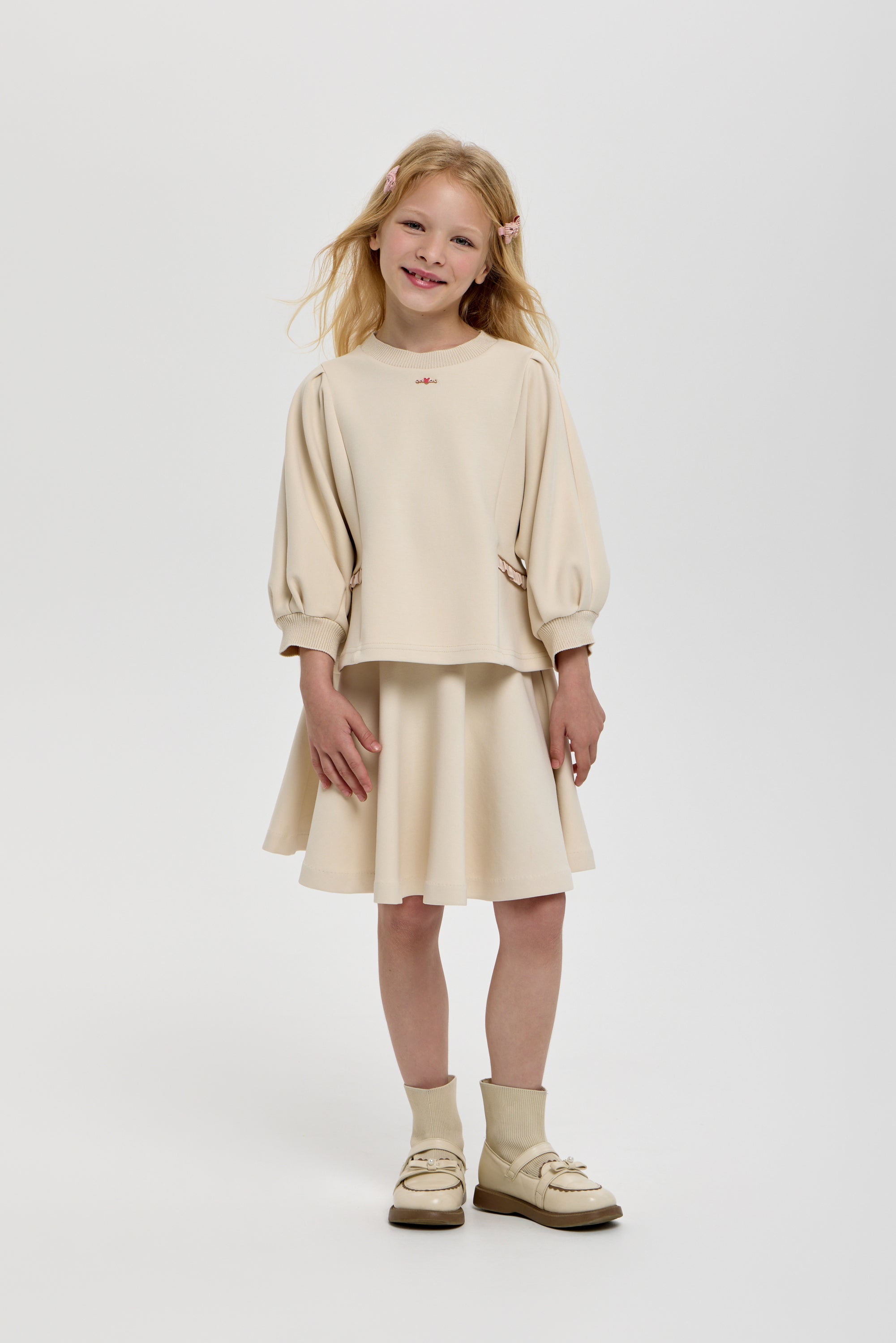 Sweatshirt with 7/8 sleeves
