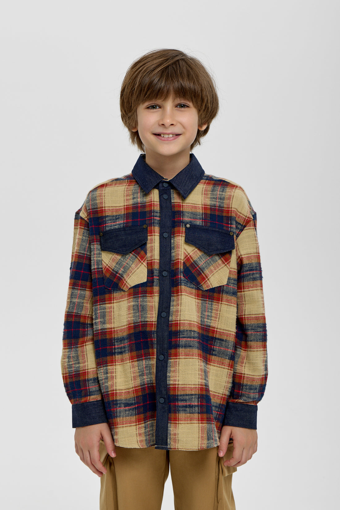 Casual Plaid Shirt for Boys
