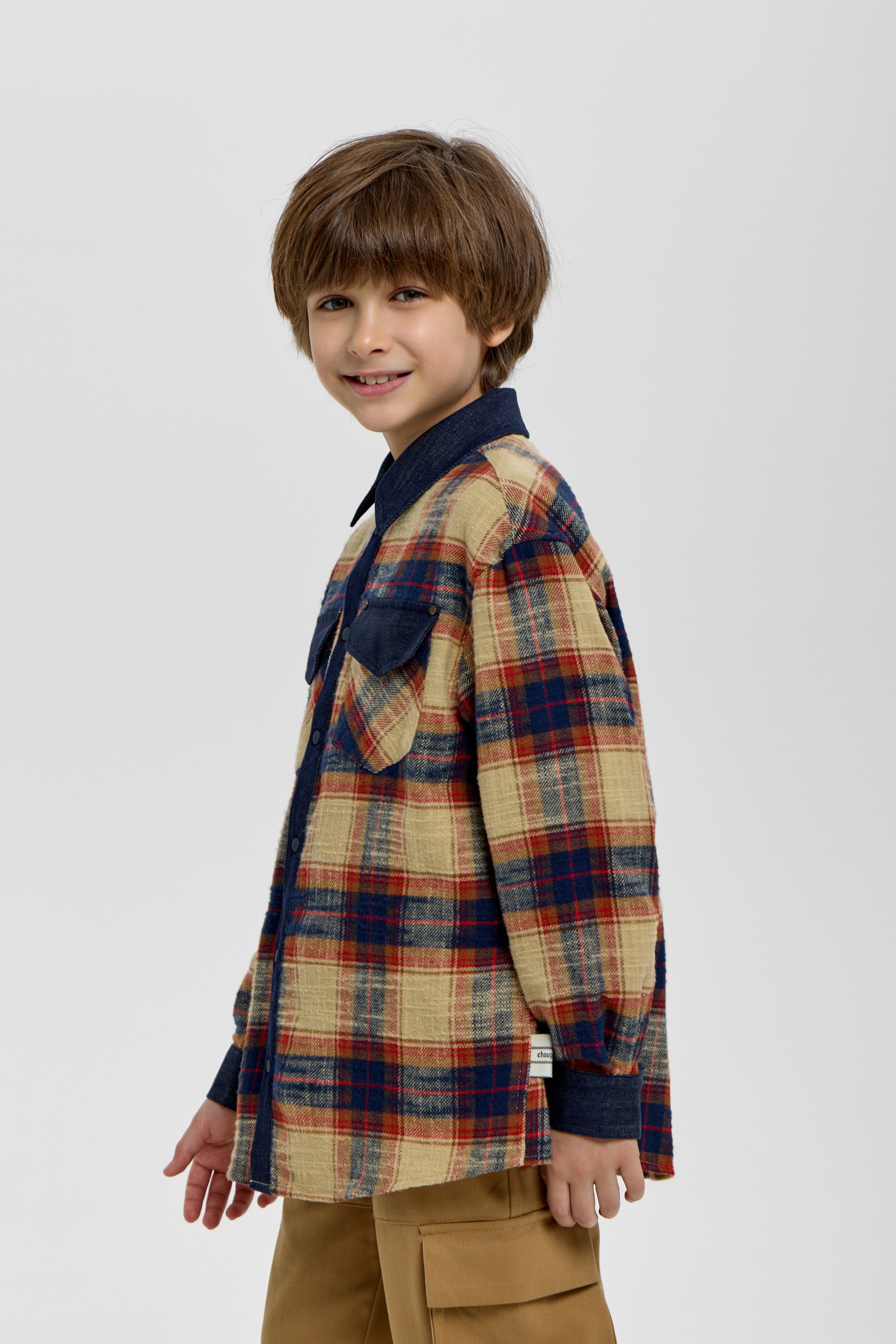 Casual Plaid Shirt for Boys