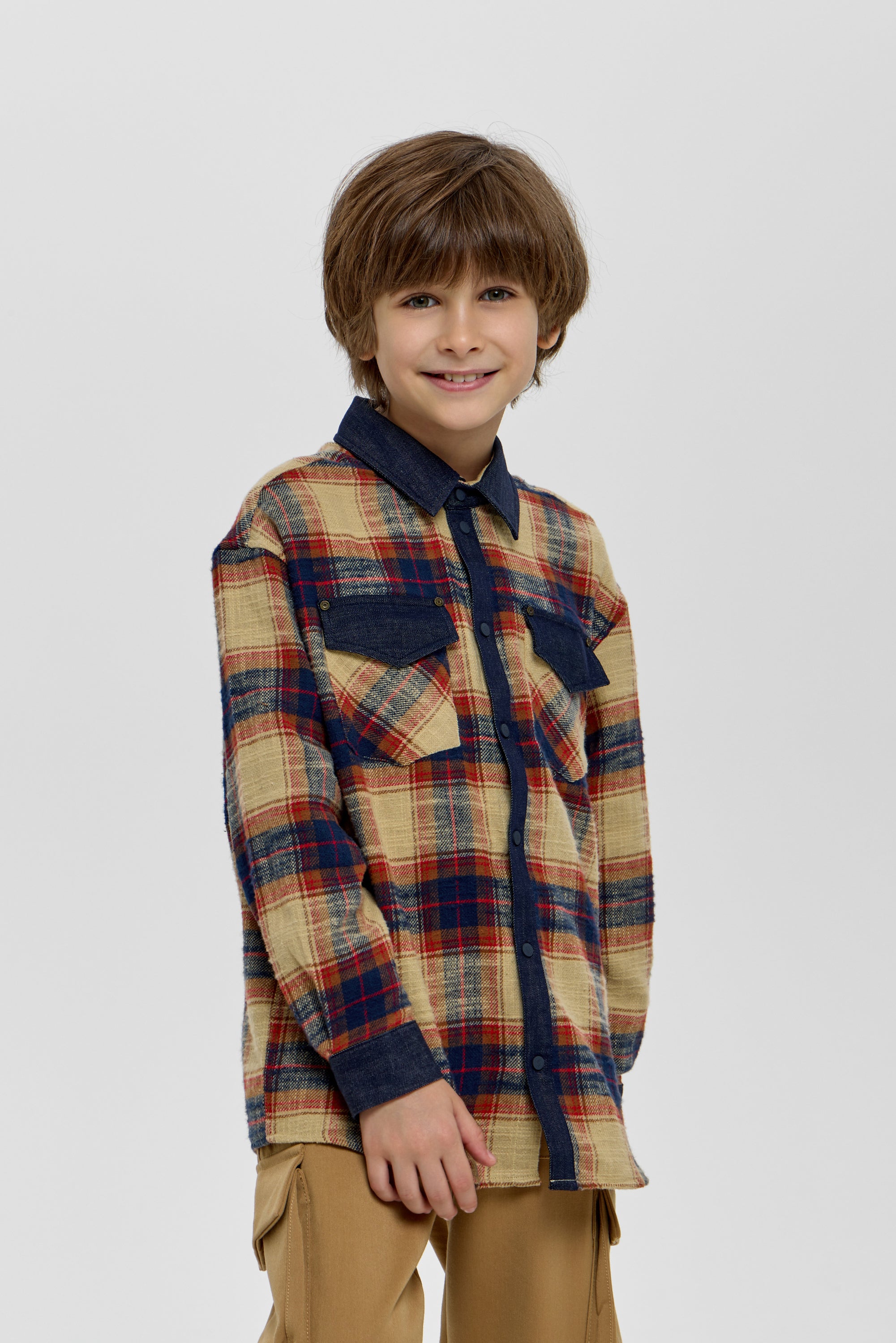 Casual Plaid Shirt for Boys