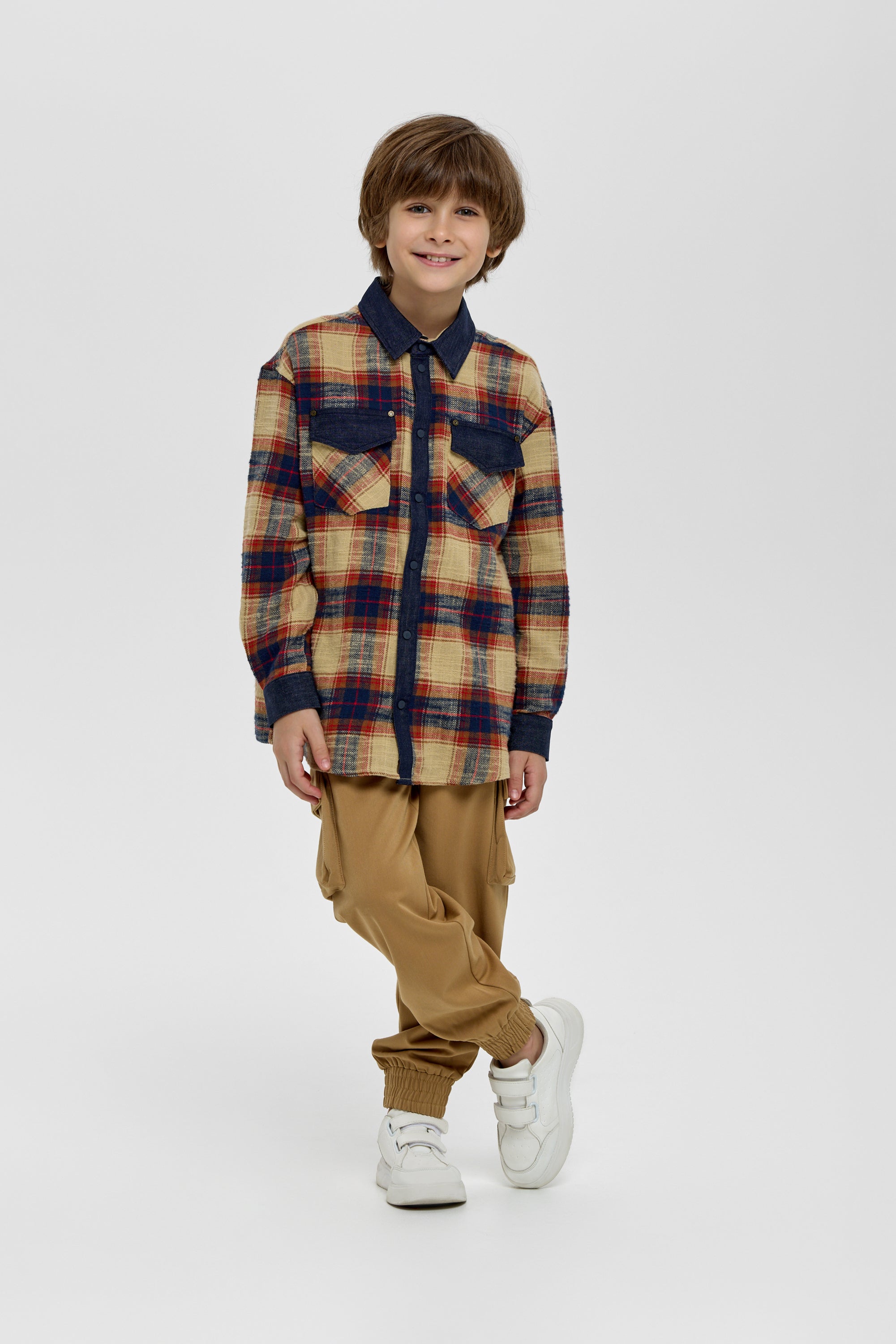 Casual Plaid Shirt for Boys