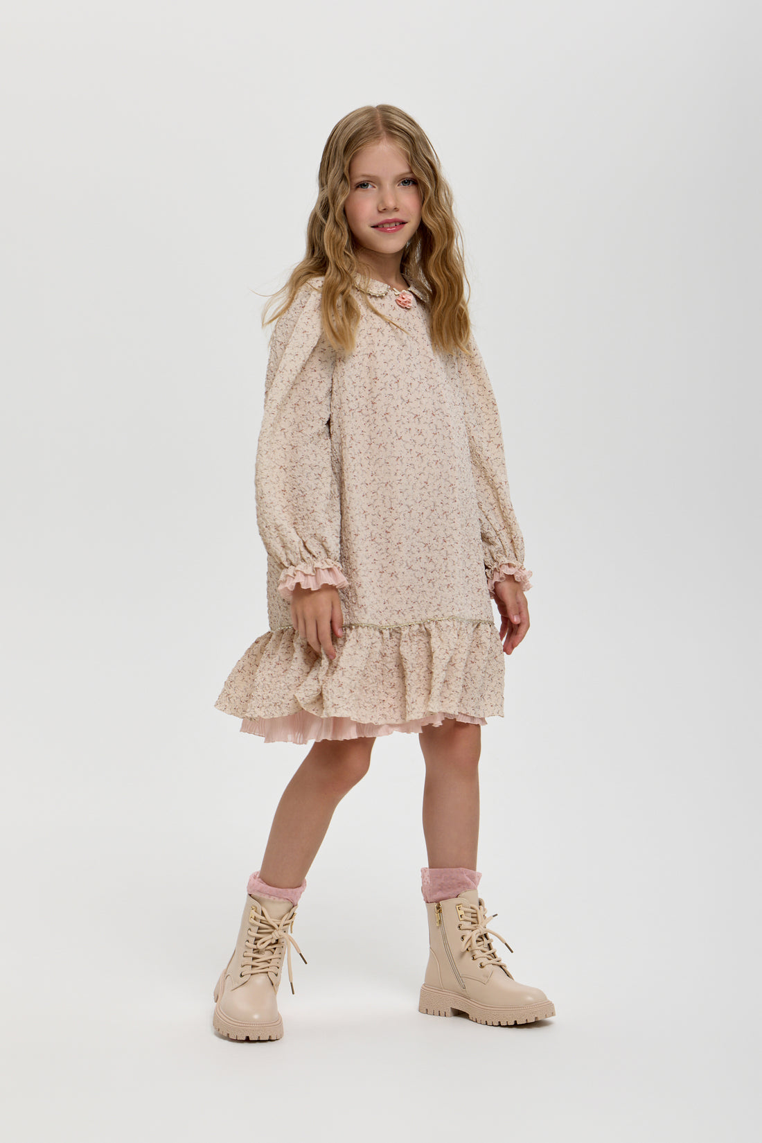 Boho dress with flowers