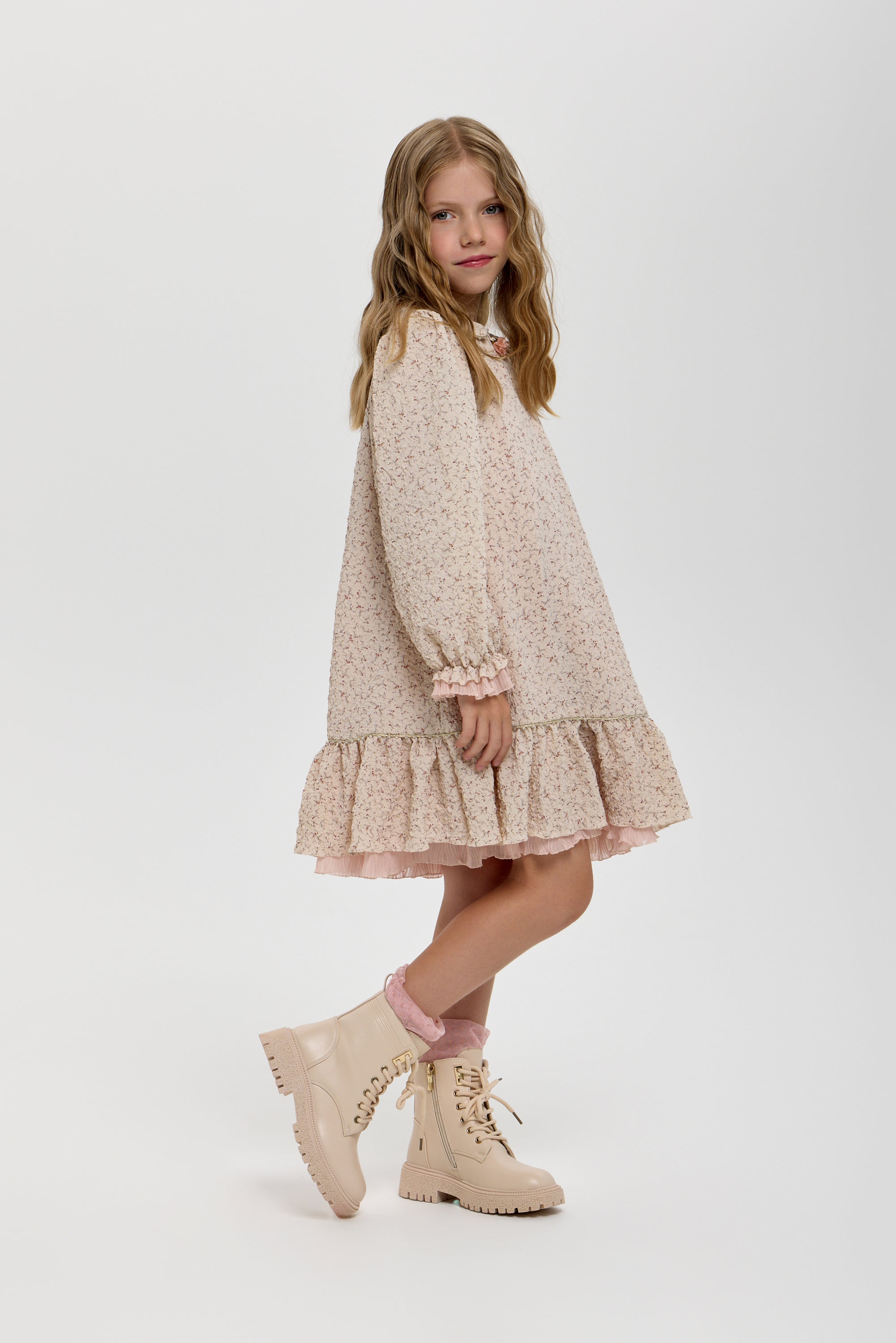Boho dress with flowers