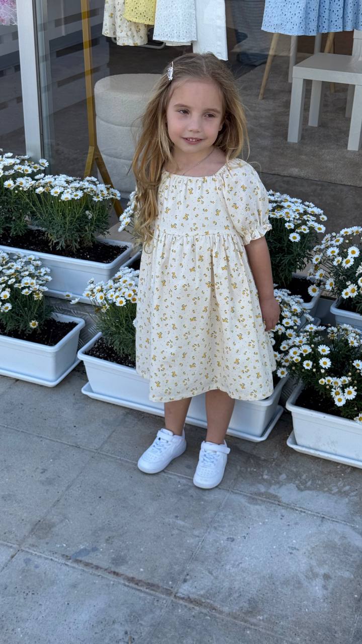 Cotton dress with flowers