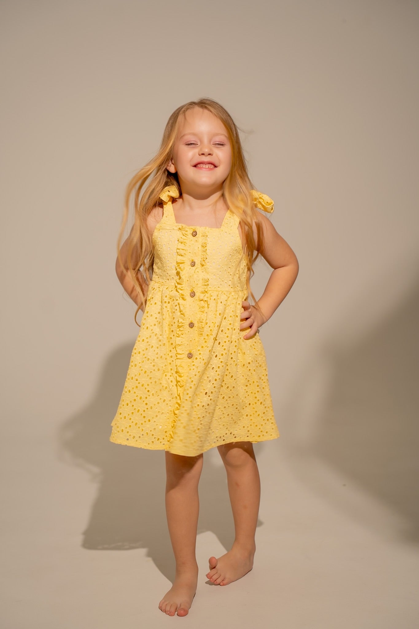 Lace yellow dress