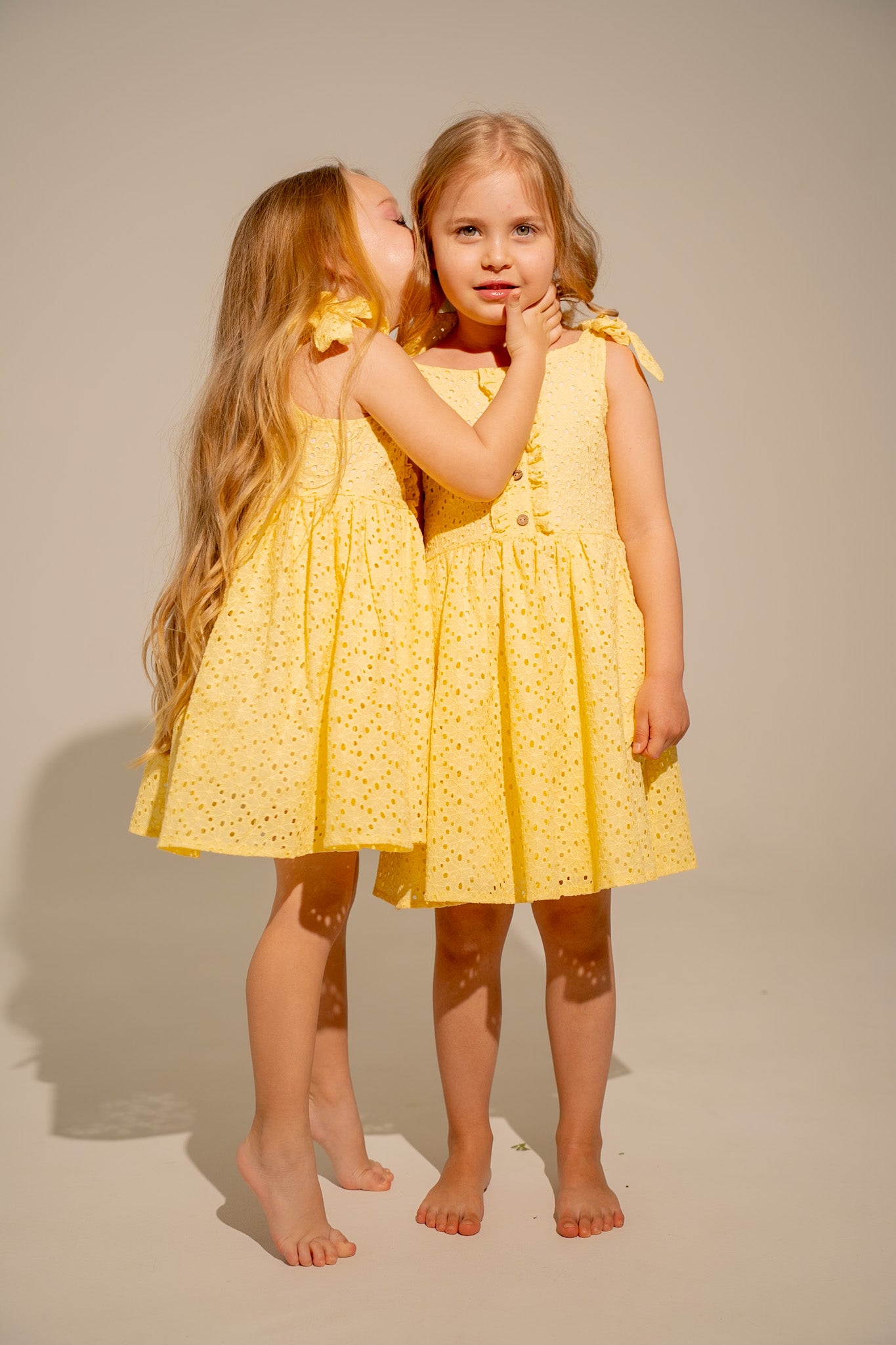 Lace yellow dress