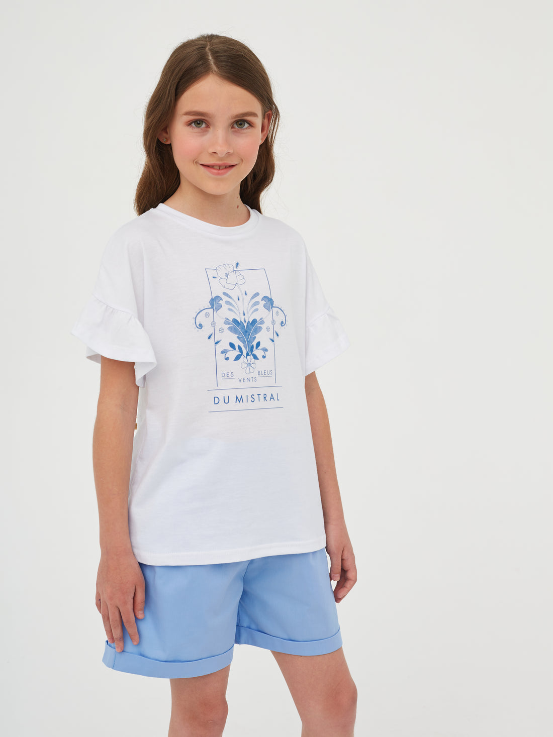 T-shirt with a blue print Du Mistral