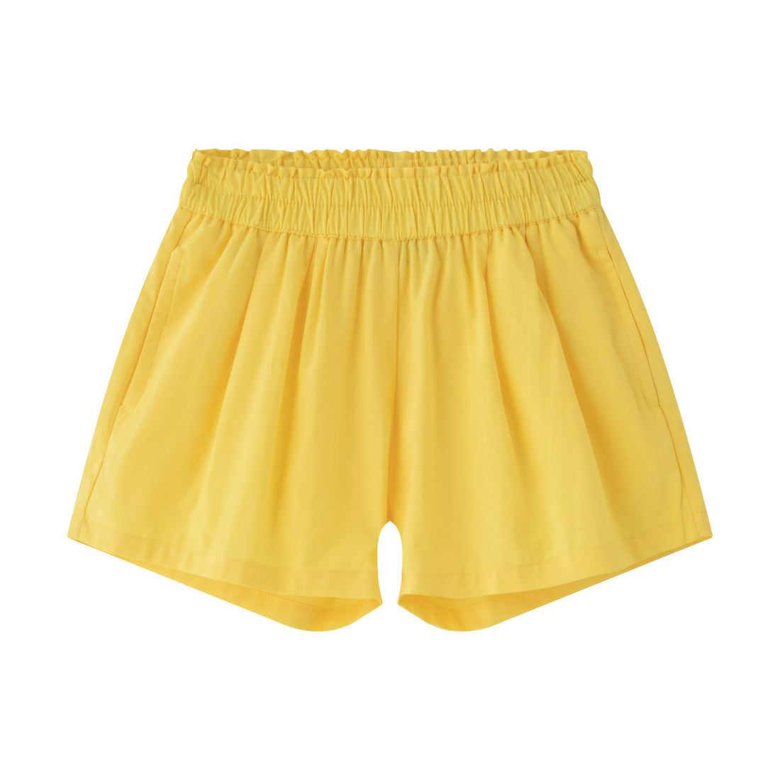 Yellow cotton shorts