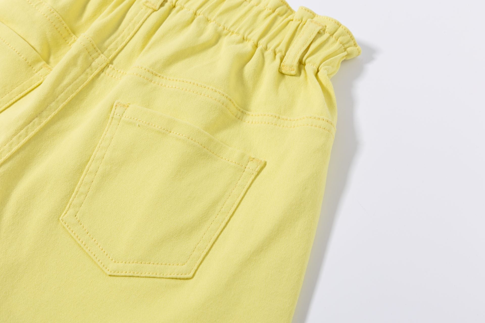Denim yellow shorts
