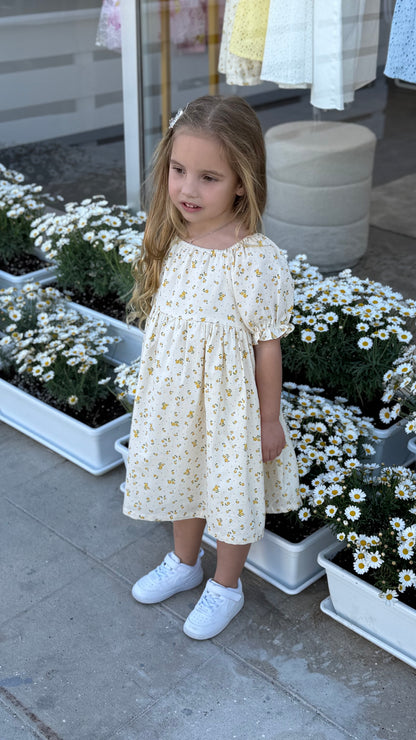 Cotton dress with flowers