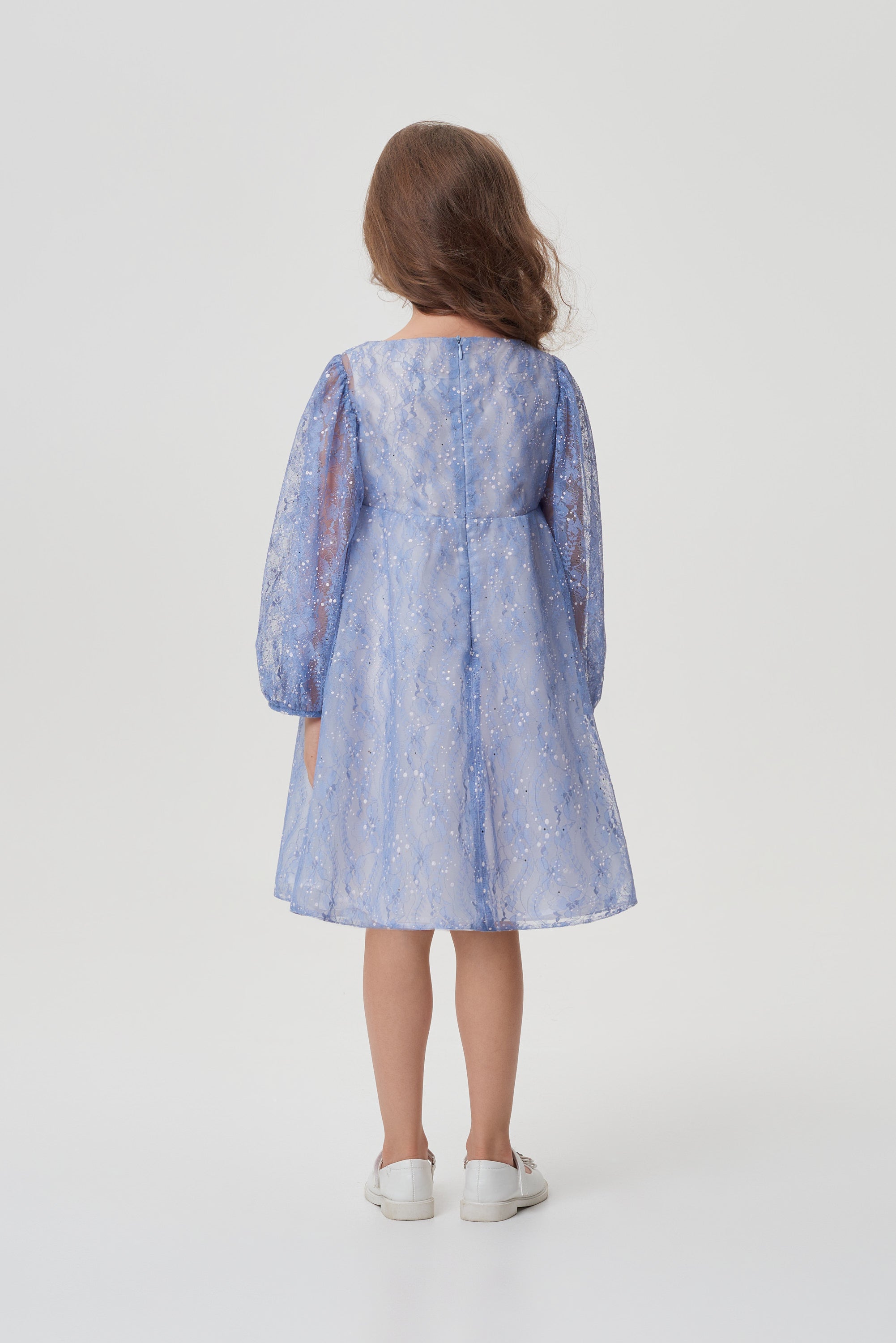 Lace blue dress for a girl