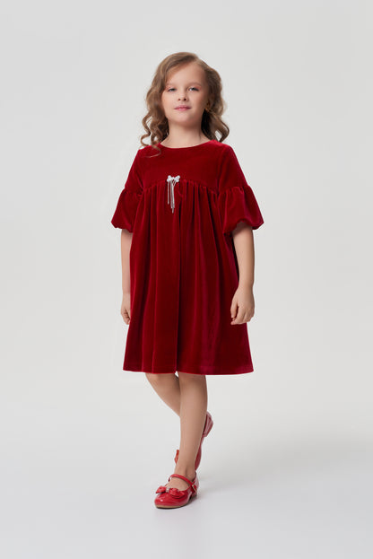 Velvet dress for girls