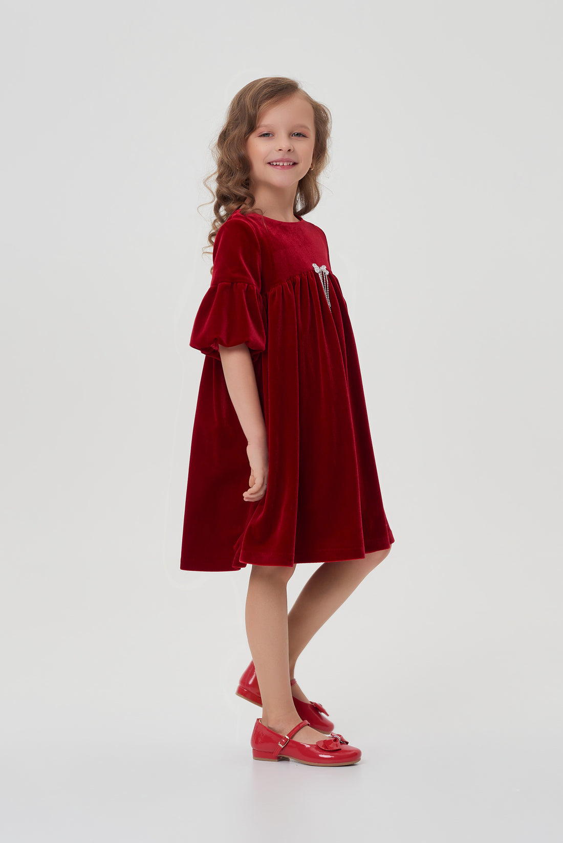 Velvet dress for girls