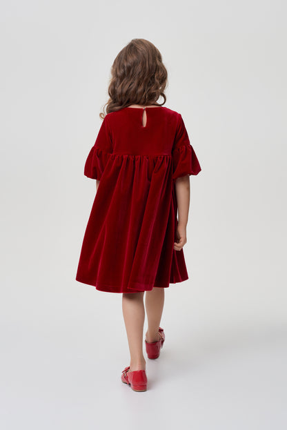 Velvet dress for girls
