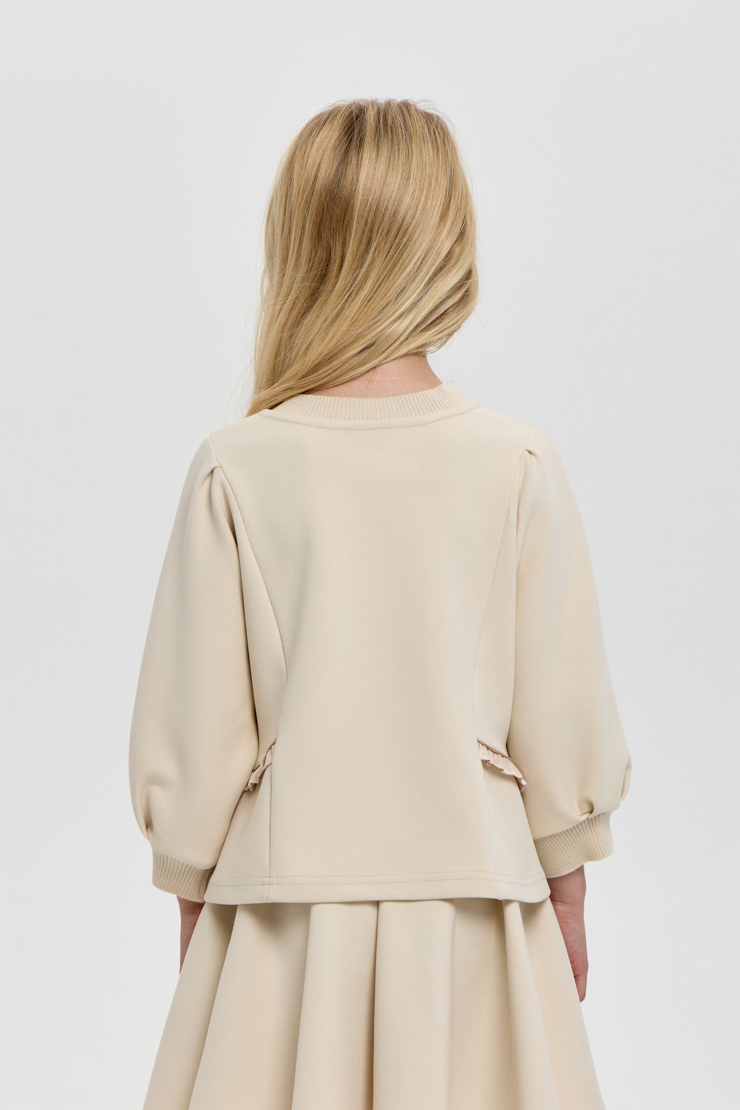 Sweatshirt with 7/8 sleeves