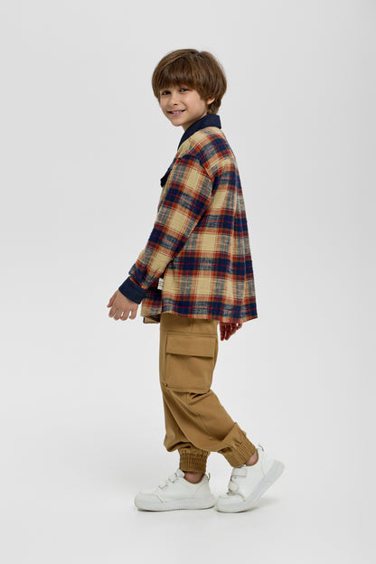 Casual Plaid Shirt for Boys