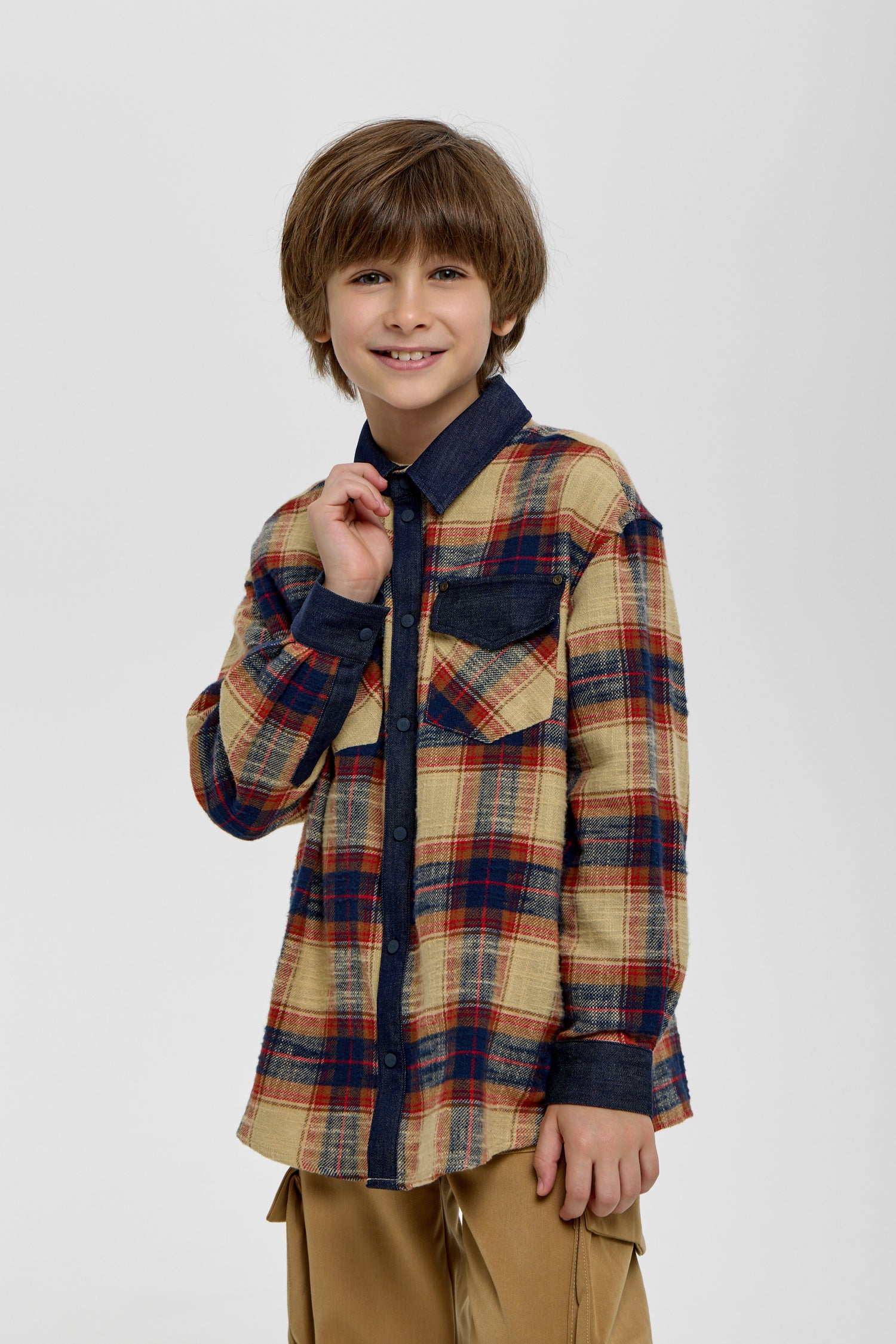 Casual Plaid Shirt for Boys