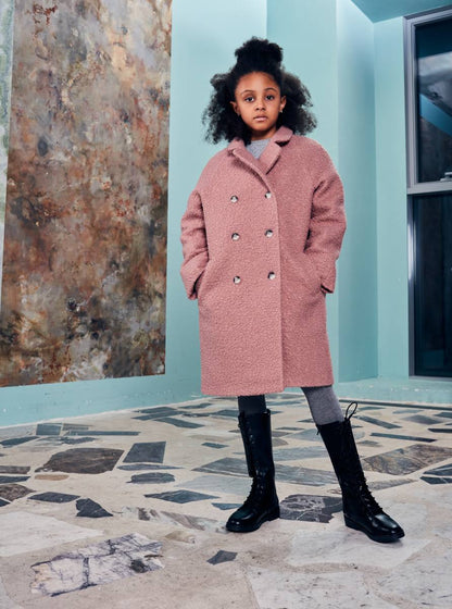 Pink Woolen Coat for Girls