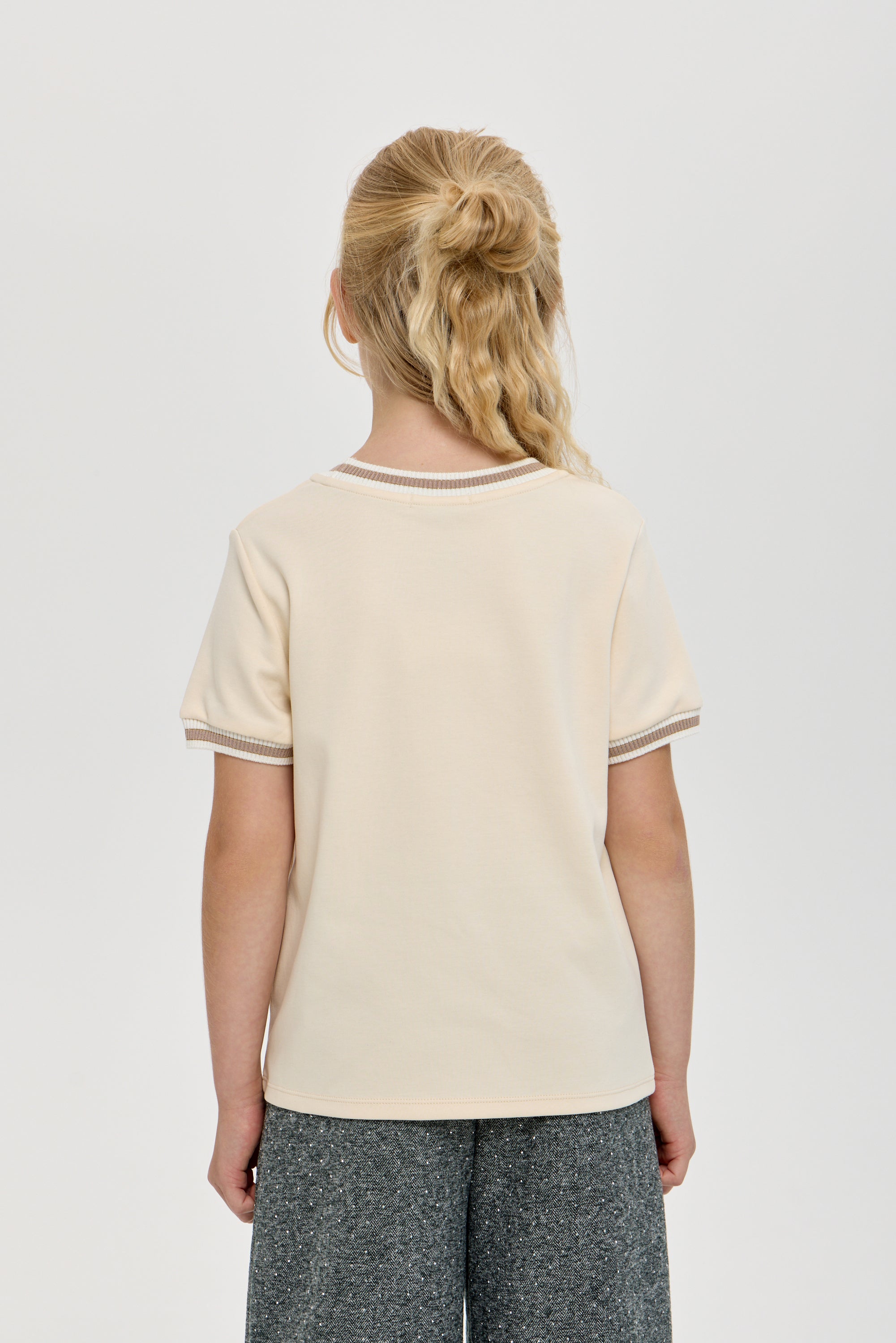 Beige T-shirt with the key print