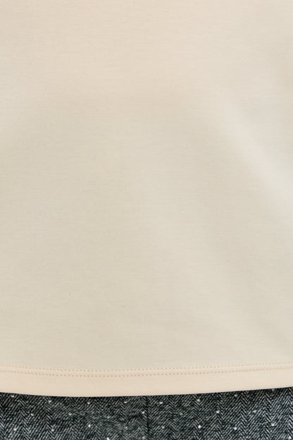 Beige T-shirt with the key print