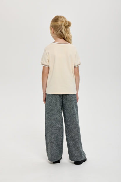 Beige T-shirt with the key print