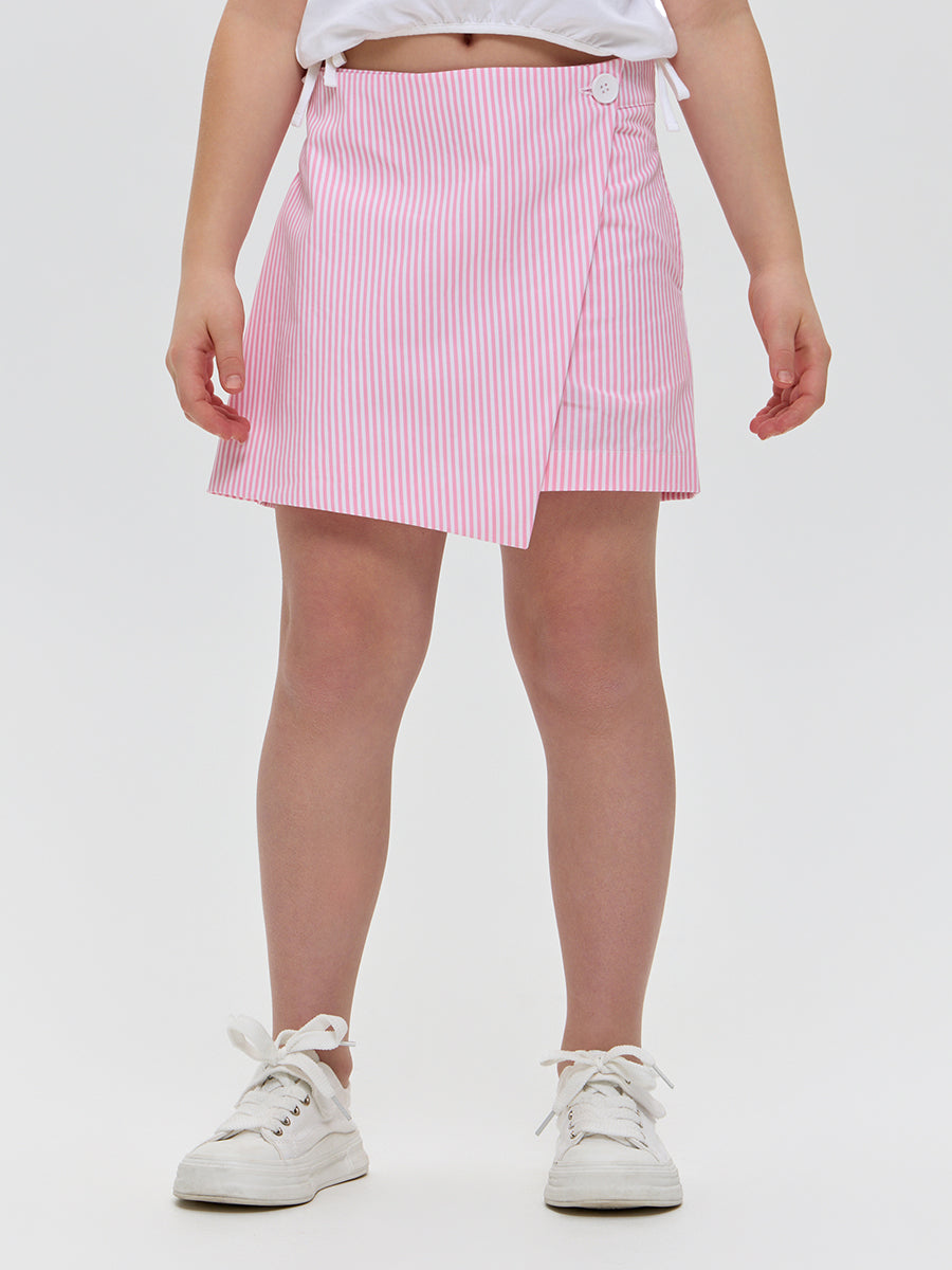 Cotton stripped skort