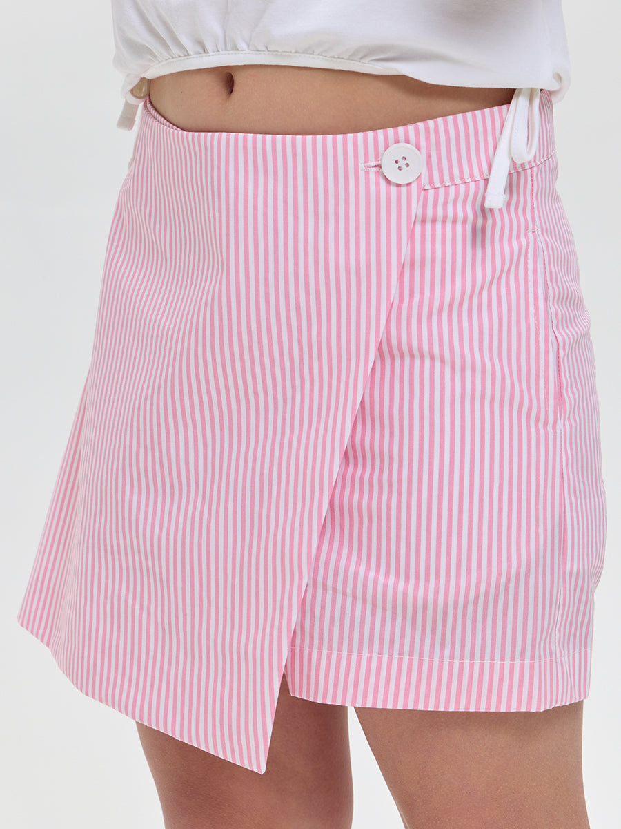 Cotton stripped skort