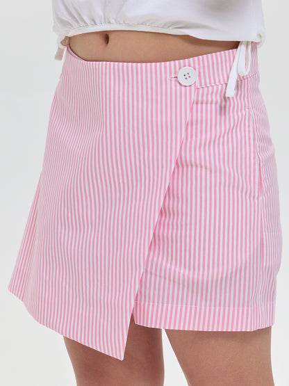 Cotton stripped skort
