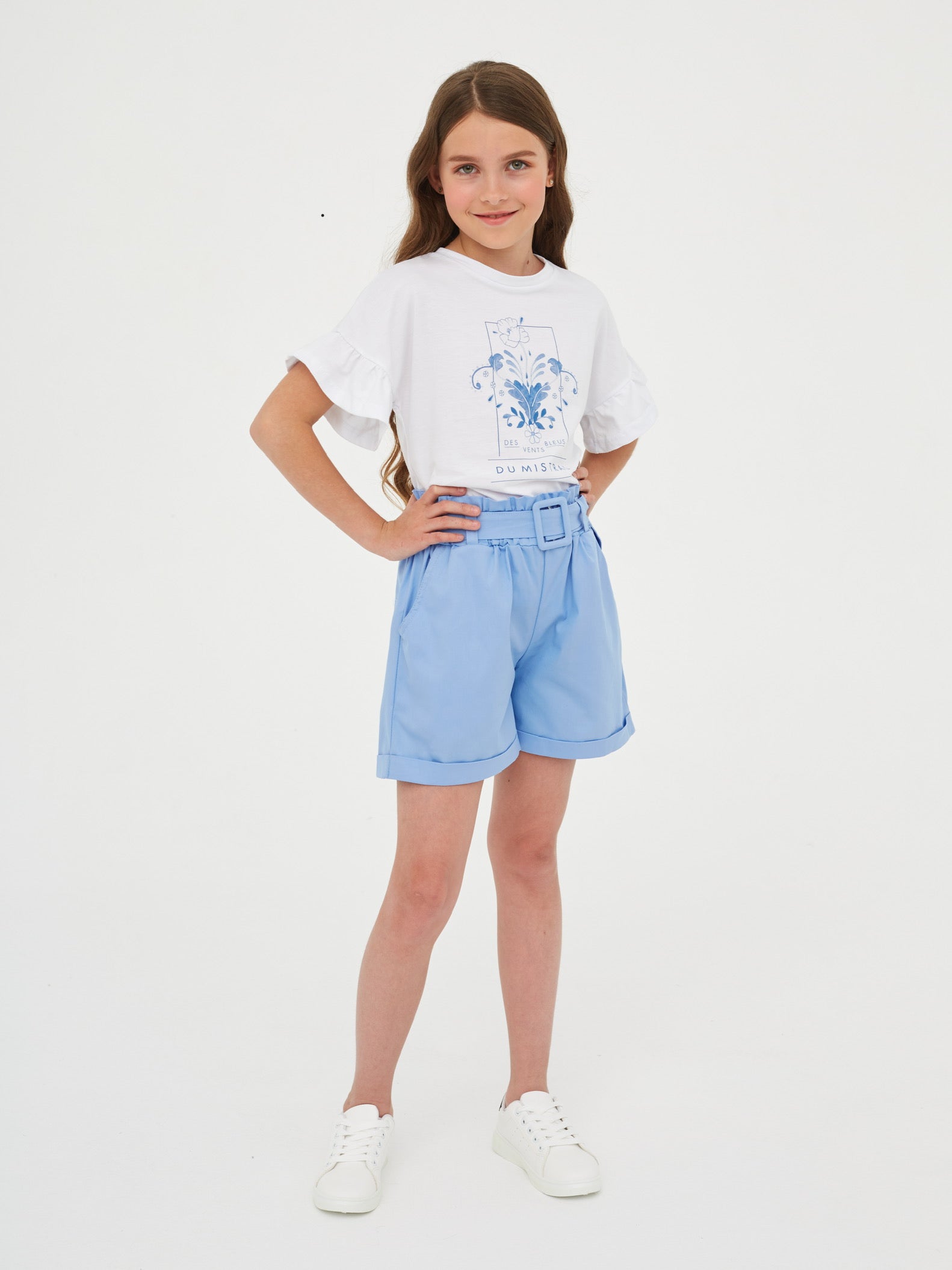 T-shirt with a blue print Du Mistral