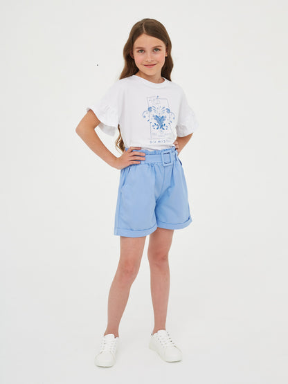 T-shirt with a blue print Du Mistral