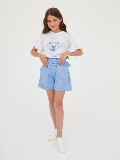 T-shirt with a blue print Du Mistral