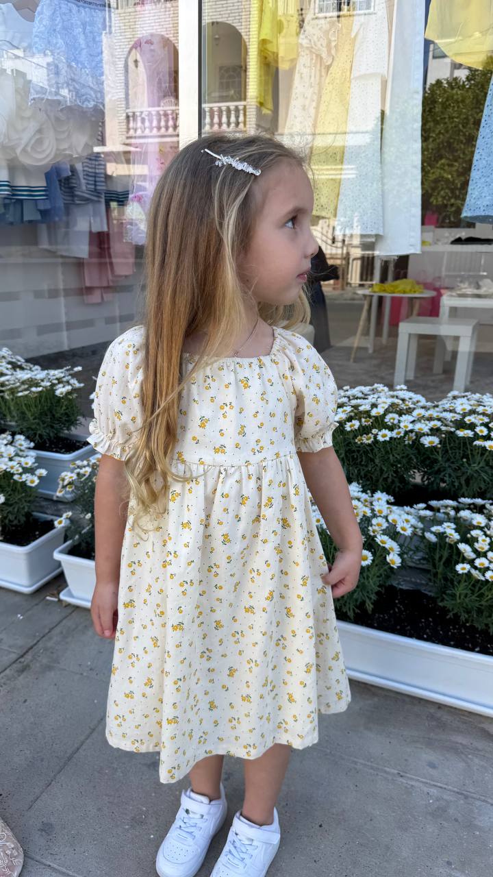 Cotton dress with flowers