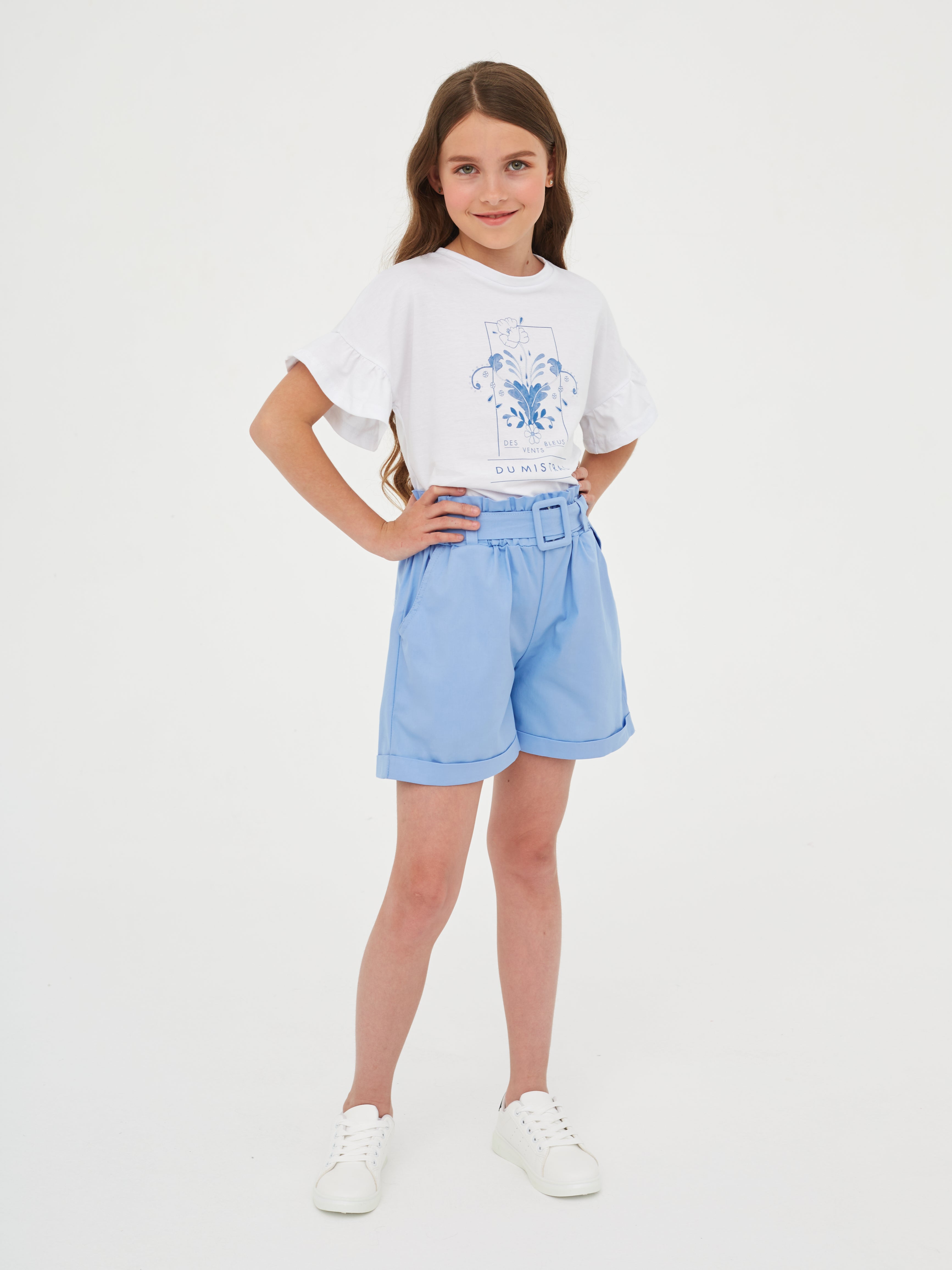 T-shirt with a blue print Du Mistral