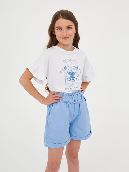 T-shirt with a blue print Du Mistral