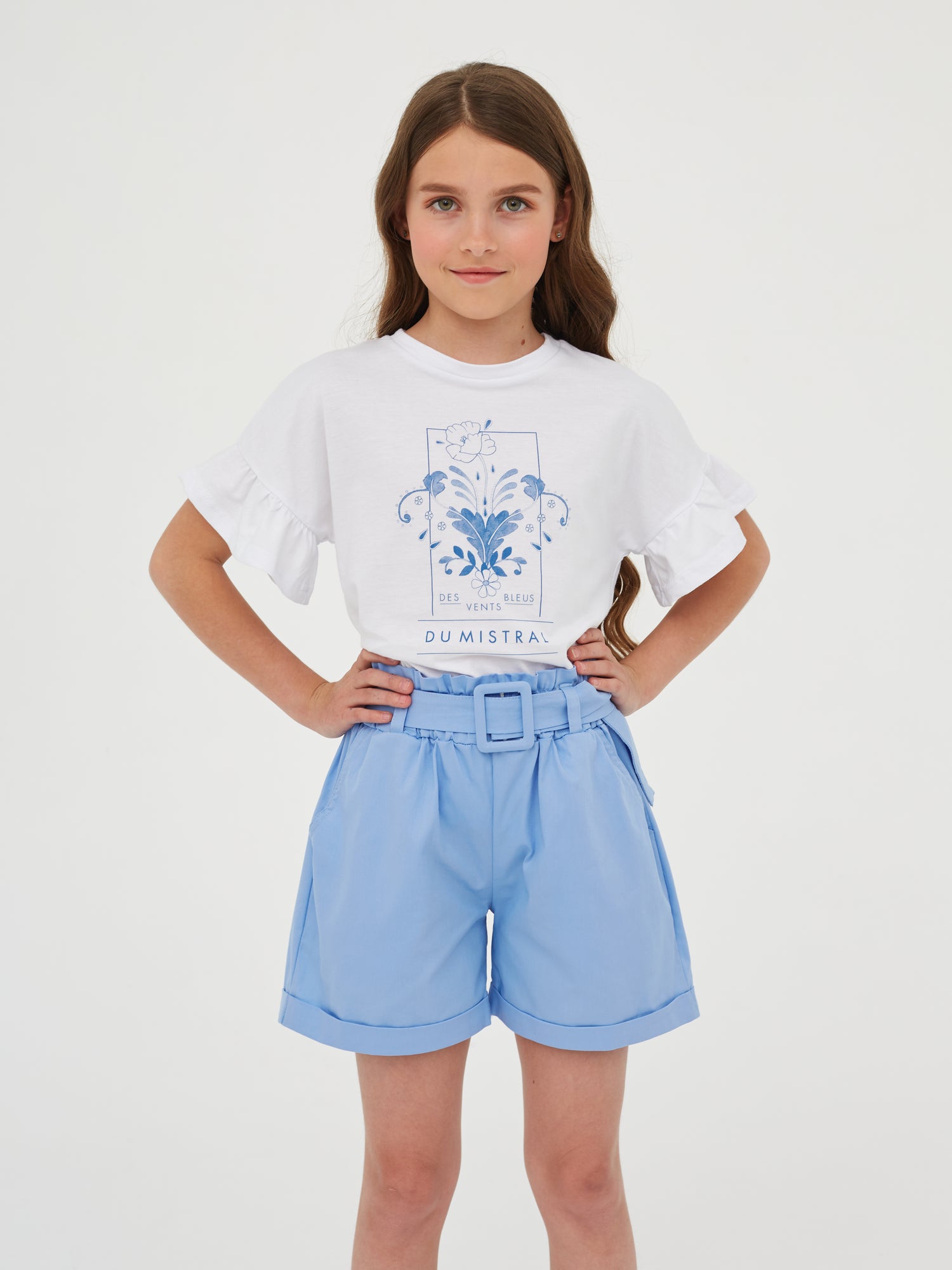 T-shirt with a blue print Du Mistral