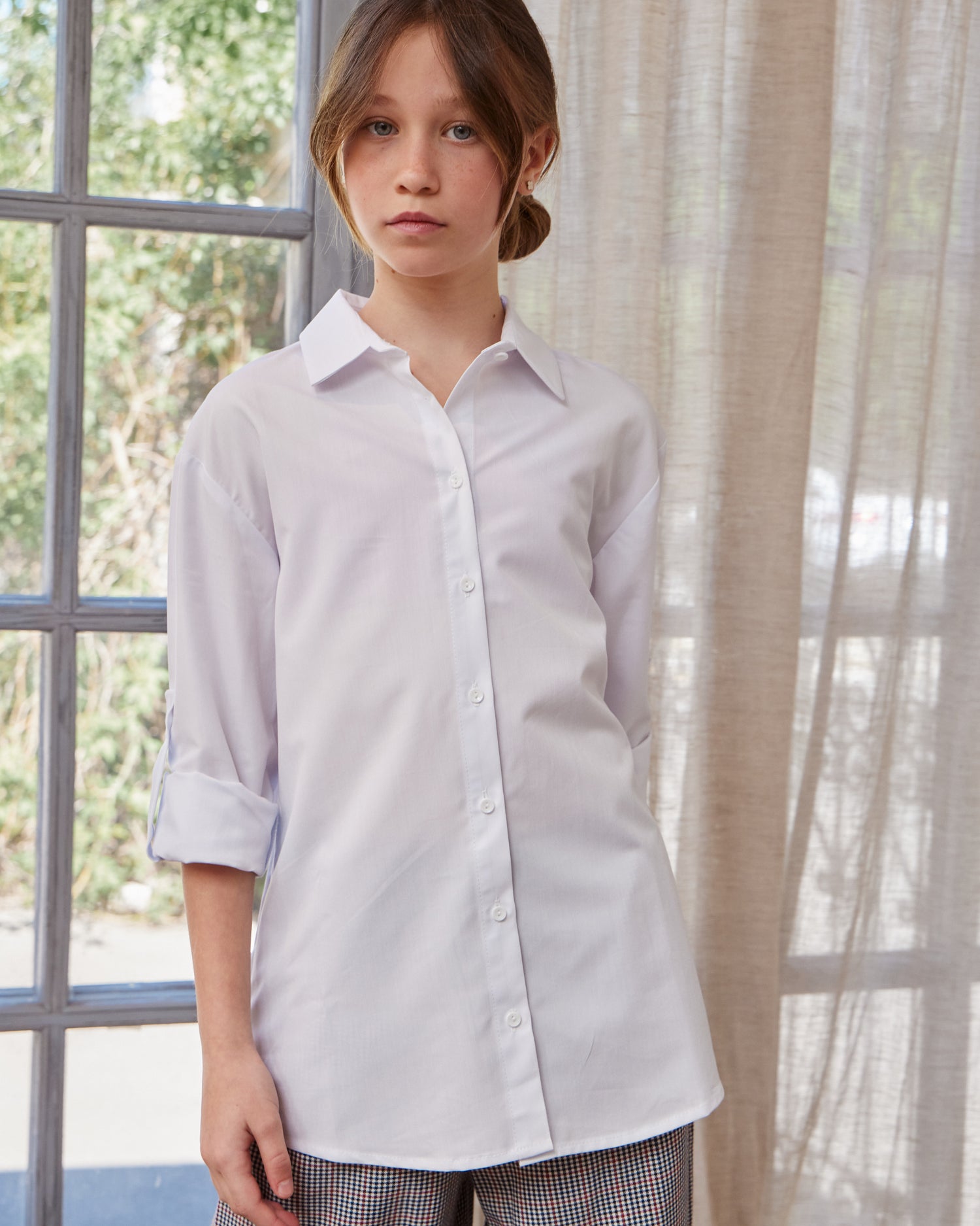 Oversized White Shirt for Girls