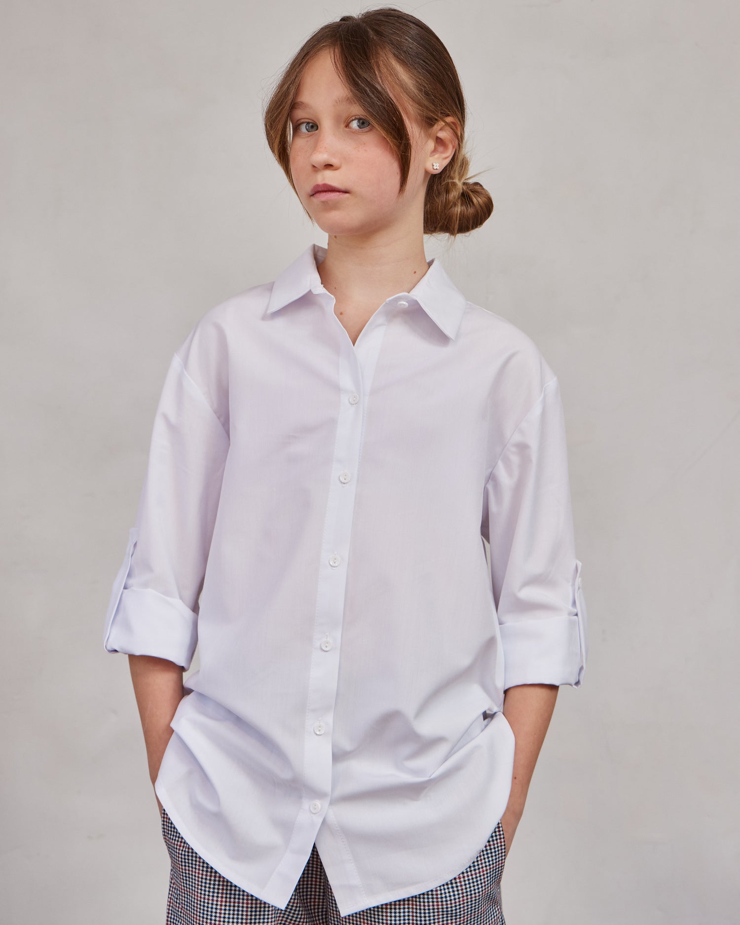 Oversized White Shirt for Girls