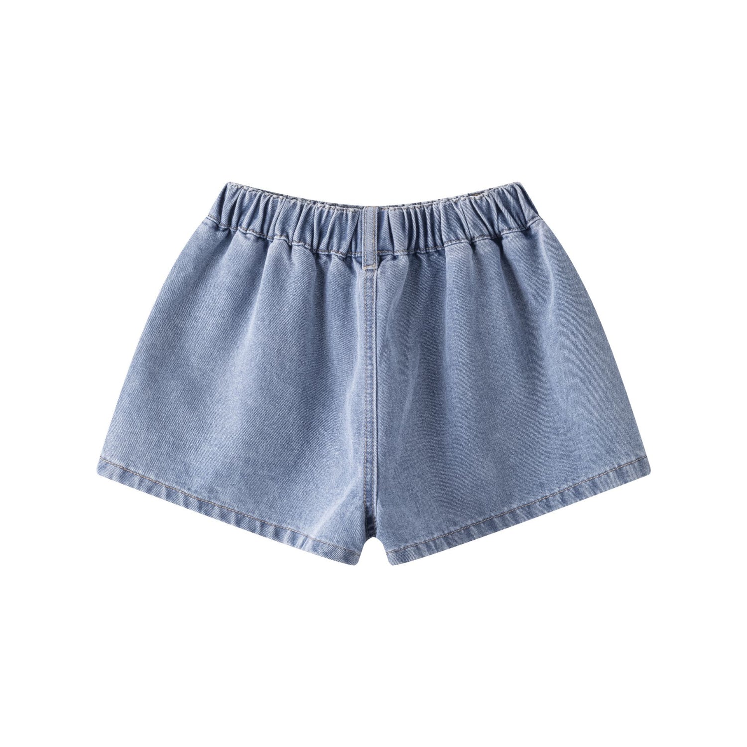 Jeans shorts with laces