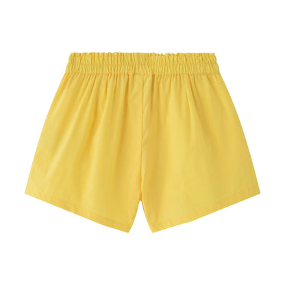 Yellow cotton shorts
