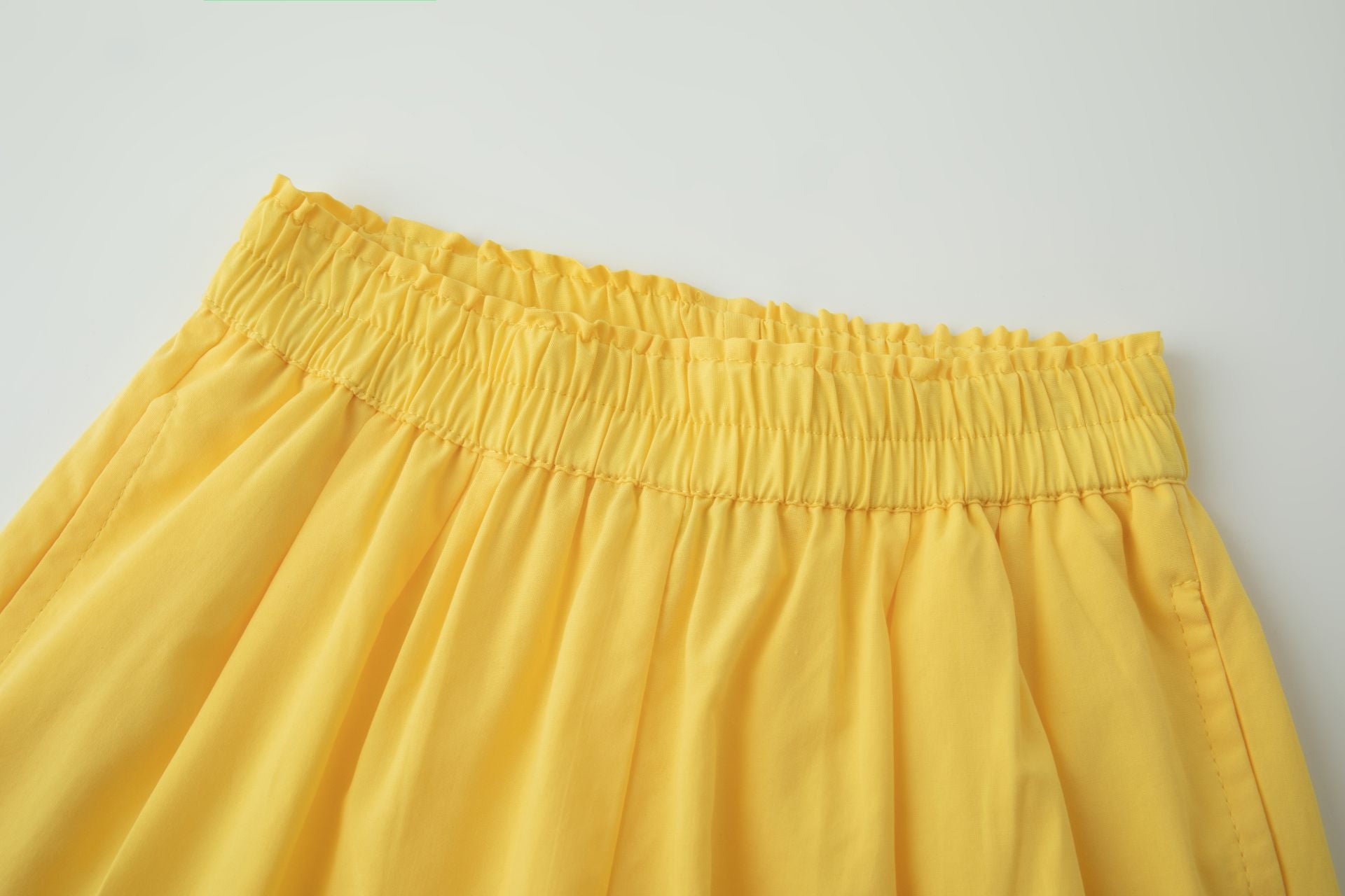 Yellow cotton shorts