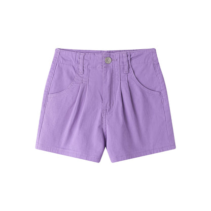 Denim purple shorts