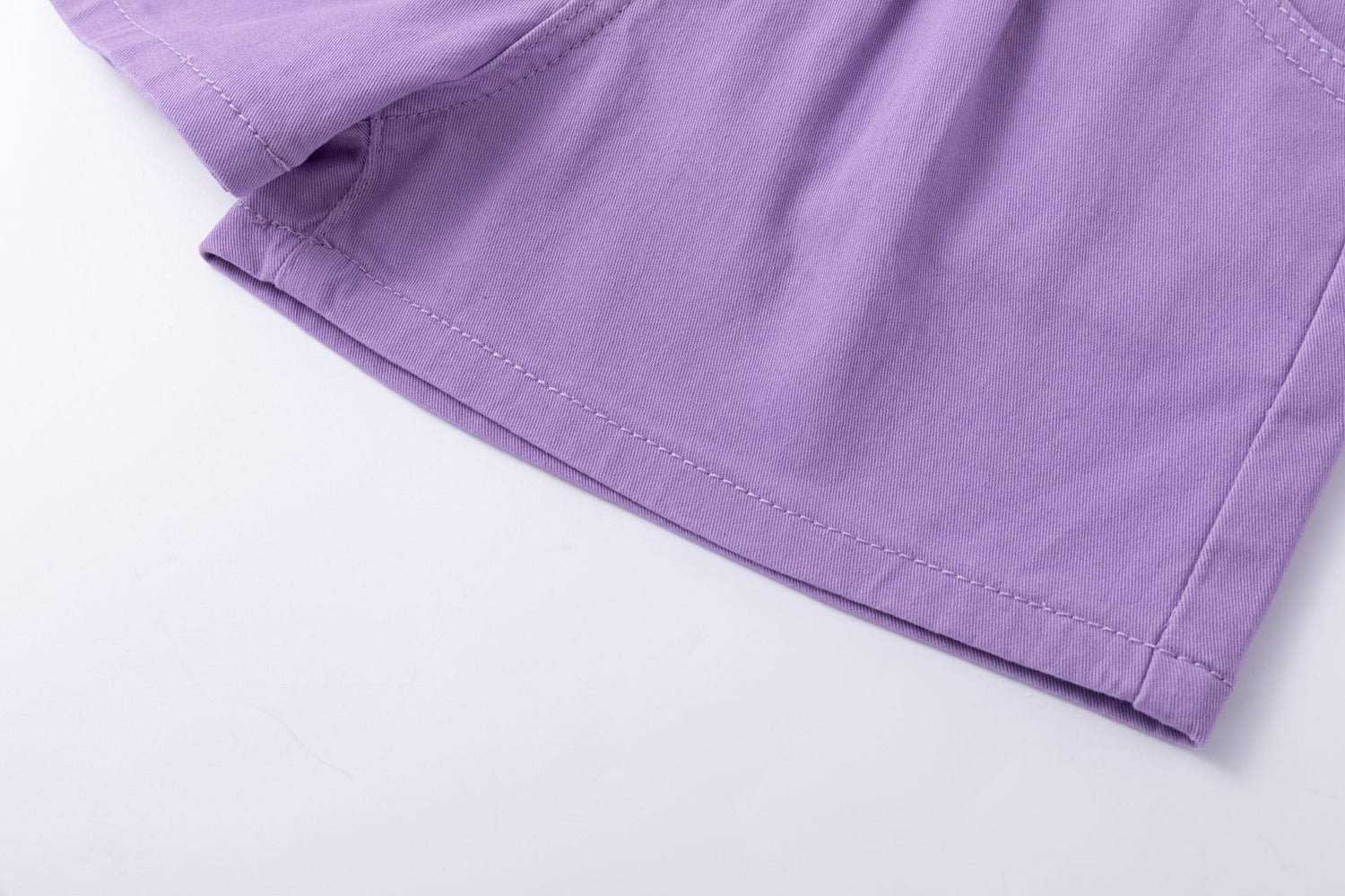 Denim purple shorts