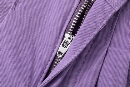 Denim purple shorts