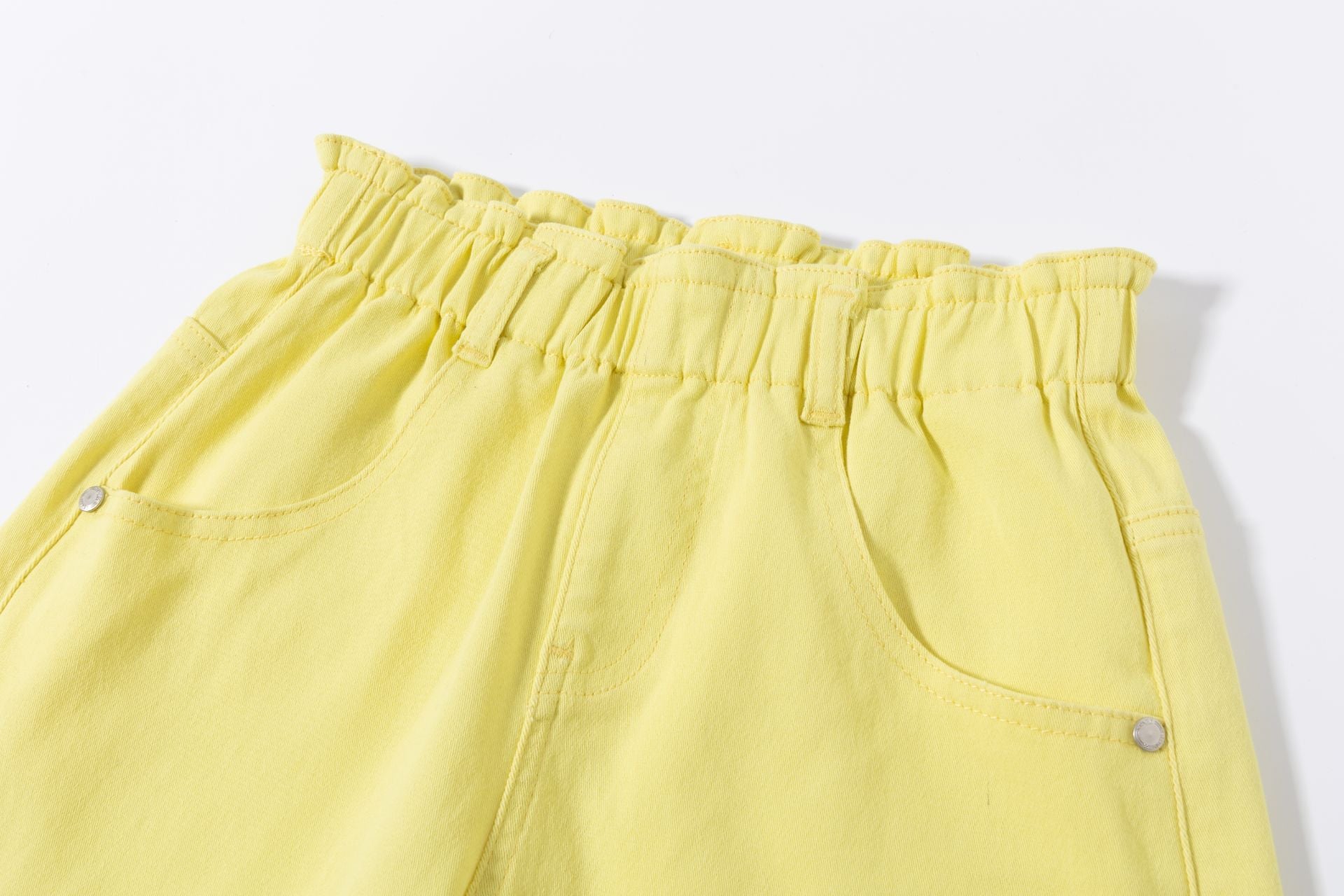 Denim yellow shorts