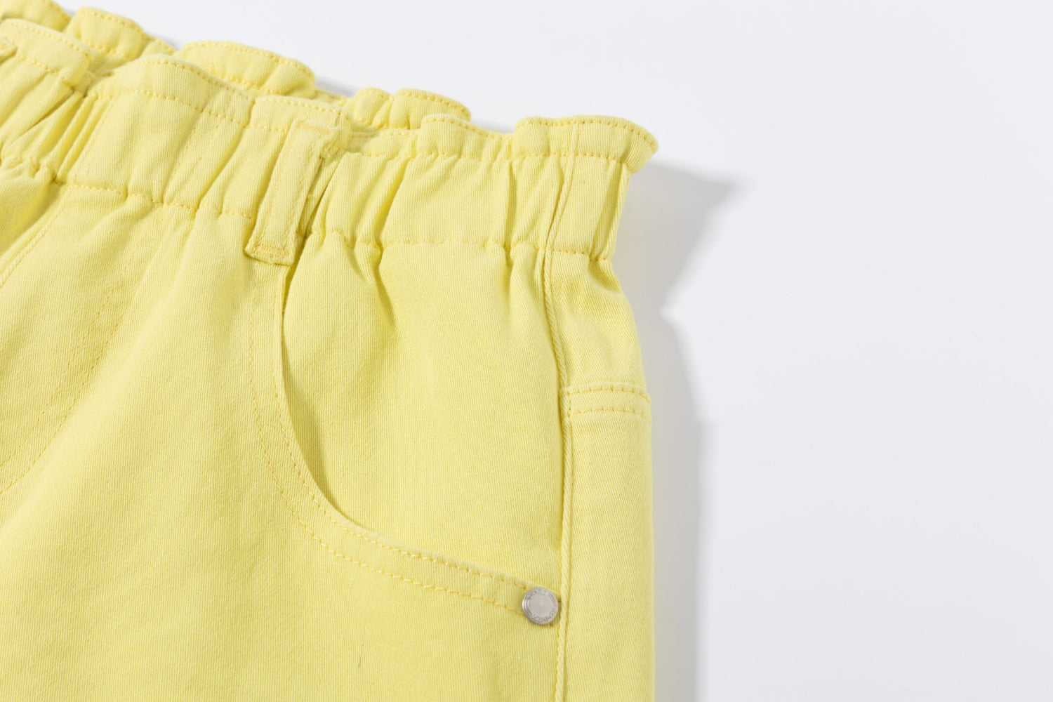 Denim yellow shorts